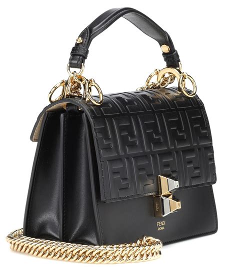 fendi black kan i bag|Fendi hobo shoulder bag.